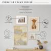 imageMCS Gallery Wooden Picture Frame for Canvas Art Boards Photos and more White 8x10 with 5x7 MatNatural
