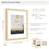 imageMCS Gallery Wooden Picture Frame for Canvas Art Boards Photos and more White 8x10 with 5x7 MatNatural