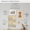 imageMCS Gallery Wooden Picture Frame for Canvas Art Boards Photos and more White 8x10 with 5x7 MatNatural