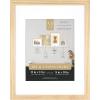 imageMCS Gallery Wooden Picture Frame for Canvas Art Boards Photos and more White 8x10 with 5x7 MatNatural