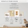 imageMCS Gallery Wooden Picture Frame for Canvas Art Boards Photos and more White 8x10 with 5x7 MatNatural