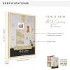 imageMCS Gallery Wooden Picture Frame for Canvas Art Boards Photos and more White 8x10 with 5x7 MatNatural