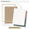 imageMCS Gallery Wooden Picture Frame for Canvas Art Boards Photos and more White 8x10 with 5x7 MatNatural