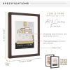 imageMCS Gallery Wooden Picture Frame for Canvas Art Boards Photos and more White 8x10 with 5x7 MatWalnut