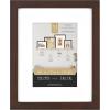 imageMCS Gallery Wooden Picture Frame for Canvas Art Boards Photos and more White 8x10 with 5x7 MatWalnut