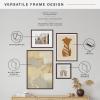 imageMCS Gallery Wooden Picture Frame for Canvas Art Boards Photos and more White 8x10 with 5x7 MatWalnut