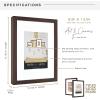 imageMCS Gallery Wooden Picture Frame for Canvas Art Boards Photos and more White 8x10 with 5x7 MatWalnut
