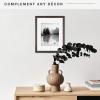imageMCS Gallery Wooden Picture Frame for Canvas Art Boards Photos and more White 8x10 with 5x7 MatWalnut