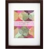 imageMCS Gallery Wooden Picture Frame for Canvas Art Boards Photos and more White 8x10 with 5x7 MatWalnut