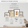 imageMCS Gallery Wooden Picture Frame for Canvas Art Boards Photos and more White 8x10 with 5x7 MatWalnut