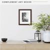 imageMCS Gallery Wooden Picture Frame for Canvas Art Boards Photos and more White 8x10 with 5x7 MatWalnut
