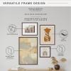 imageMCS Gallery Wooden Picture Frame for Canvas Art Boards Photos and more White 8x10 with 5x7 MatWalnut