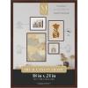 imageMCS Gallery Wooden Picture Frame for Canvas Art Boards Photos and more White 8x10 with 5x7 MatWalnut