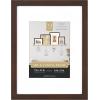 imageMCS Gallery Wooden Picture Frame for Canvas Art Boards Photos and more White 8x10 with 5x7 MatWalnut