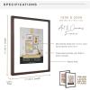 imageMCS Gallery Wooden Picture Frame for Canvas Art Boards Photos and more White 8x10 with 5x7 MatWalnut