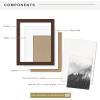 imageMCS Gallery Wooden Picture Frame for Canvas Art Boards Photos and more White 8x10 with 5x7 MatWalnut
