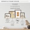 imageMCS Gallery Wooden Picture Frame for Canvas Art Boards Photos and more White 8x10 with 5x7 MatWalnut