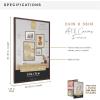 imageMCS Gallery Wooden Picture Frame for Canvas Art Boards Photos and more White 8x10 with 5x7 MatWalnut