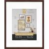 imageMCS Gallery Wooden Picture Frame for Canvas Art Boards Photos and more White 8x10 with 5x7 MatWalnut