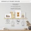 imageMCS Gallery Wooden Picture Frame for Canvas Art Boards Photos and more White 8x10 with 5x7 MatWhite