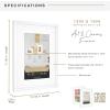 imageMCS Gallery Wooden Picture Frame for Canvas Art Boards Photos and more White 8x10 with 5x7 MatWhite