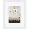 imageMCS Gallery Wooden Picture Frame for Canvas Art Boards Photos and more White 8x10 with 5x7 MatWhite