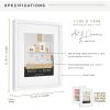 imageMCS Gallery Wooden Picture Frame for Canvas Art Boards Photos and more White 8x10 with 5x7 MatWhite