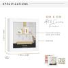imageMCS Gallery Wooden Picture Frame for Canvas Art Boards Photos and more White 8x10 with 5x7 MatWhite
