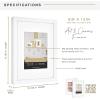 imageMCS Gallery Wooden Picture Frame for Canvas Art Boards Photos and more White 8x10 with 5x7 MatWhite