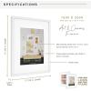 imageMCS Gallery Wooden Picture Frame for Canvas Art Boards Photos and more White 8x10 with 5x7 MatWhite