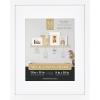 imageMCS Gallery Wooden Picture Frame for Canvas Art Boards Photos and more White 8x10 with 5x7 MatWhite