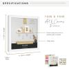 imageMCS Gallery Wooden Picture Frame for Canvas Art Boards Photos and more White 8x10 with 5x7 MatWhite