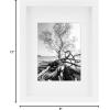 imageMCS Gallery Wooden Picture Frame for Canvas Art Boards Photos and more White 8x10 with 5x7 MatWhite