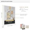 imageMCS Gallery Wooden Picture Frame for Canvas Art Boards Photos and more White 8x10 with 5x7 MatWhite