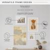 imageMCS Gallery Wooden Picture Frame for Canvas Art Boards Photos and more White 8x10 with 5x7 MatWhite