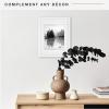 imageMCS Gallery Wooden Picture Frame for Canvas Art Boards Photos and more White 8x10 with 5x7 MatWhite