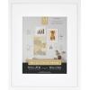 imageMCS Gallery Wooden Picture Frame for Canvas Art Boards Photos and more White 8x10 with 5x7 MatWhite