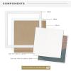 imageMCS Gallery Wooden Picture Frame for Canvas Art Boards Photos and more White 8x10 with 5x7 MatWhite