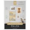 imageMCS Gallery Wooden Picture Frame for Canvas Art Boards Photos and more White 8x10 with 5x7 MatWhite