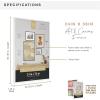 imageMCS Gallery Wooden Picture Frame for Canvas Art Boards Photos and more White 8x10 with 5x7 MatWhite