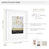 imageMCS Gallery Wooden Picture Frame for Canvas Art Boards Photos and more White 8x10 with 5x7 MatWhite