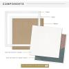 imageMCS Gallery Wooden Picture Frame for Canvas Art Boards Photos and more White 8x10 with 5x7 MatWhite