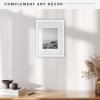 imageMCS Gallery Wooden Picture Frame for Canvas Art Boards Photos and more White 8x10 with 5x7 MatWhite