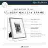 imageMCS Master ampamp Co Foundry Metal Gallery Wall Frame Dark Silver 8 x 10 in matted to 4 x 6 inDark Silver