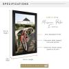 imageMCS Museum Poster Frame 18x24 Medium Oak Woodgrain Vertical ampamp Horizontal Wall Hanging Large Picture Frame for Photos Posters ampamp Art Prints 1PackOnyx Woodgrain