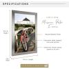 imageMCS Museum Poster Frame 18x24 Medium Oak Woodgrain Vertical ampamp Horizontal Wall Hanging Large Picture Frame for Photos Posters ampamp Art Prints 1PackPewter