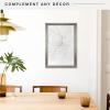 imageMCS Museum Poster Frame 18x24 Medium Oak Woodgrain Vertical ampamp Horizontal Wall Hanging Large Picture Frame for Photos Posters ampamp Art Prints 1PackPewter