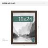 imageMCS Museum Poster Frame 18x24 Medium Oak Woodgrain Vertical ampamp Horizontal Wall Hanging Large Picture Frame for Photos Posters ampamp Art Prints 1PackEspresso Woodgrain