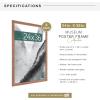 imageMCS Museum Poster Frame 18x24 Medium Oak Woodgrain Vertical ampamp Horizontal Wall Hanging Large Picture Frame for Photos Posters ampamp Art Prints 1PackMedium Oak Woodgrain