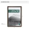 imageMCS Museum Poster Frame 18x24 Medium Oak Woodgrain Vertical ampamp Horizontal Wall Hanging Large Picture Frame for Photos Posters ampamp Art Prints 1PackEspresso Woodgrain